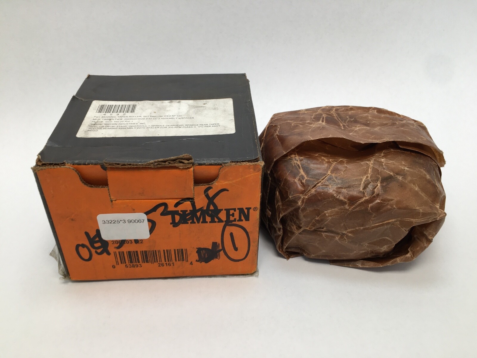Timken 33225-90067 Double Taper Roller Bearing Cone&Cup 2-1/4″ ID 4-5/8″ OD USA