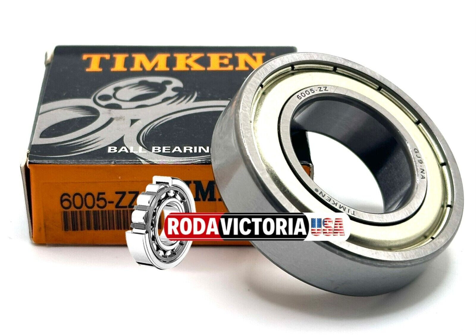 TIMKEN 6005 ZZ C3 DEEP GROOVE BALL BEARING, METAL SHIELDED 25x47x12mm