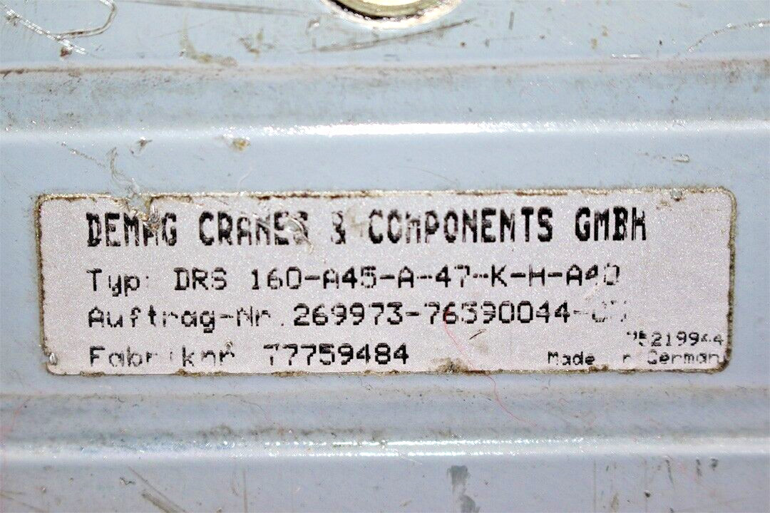 DEMAG DRS 160-A45-A-47-K-H-A40 wheel block system