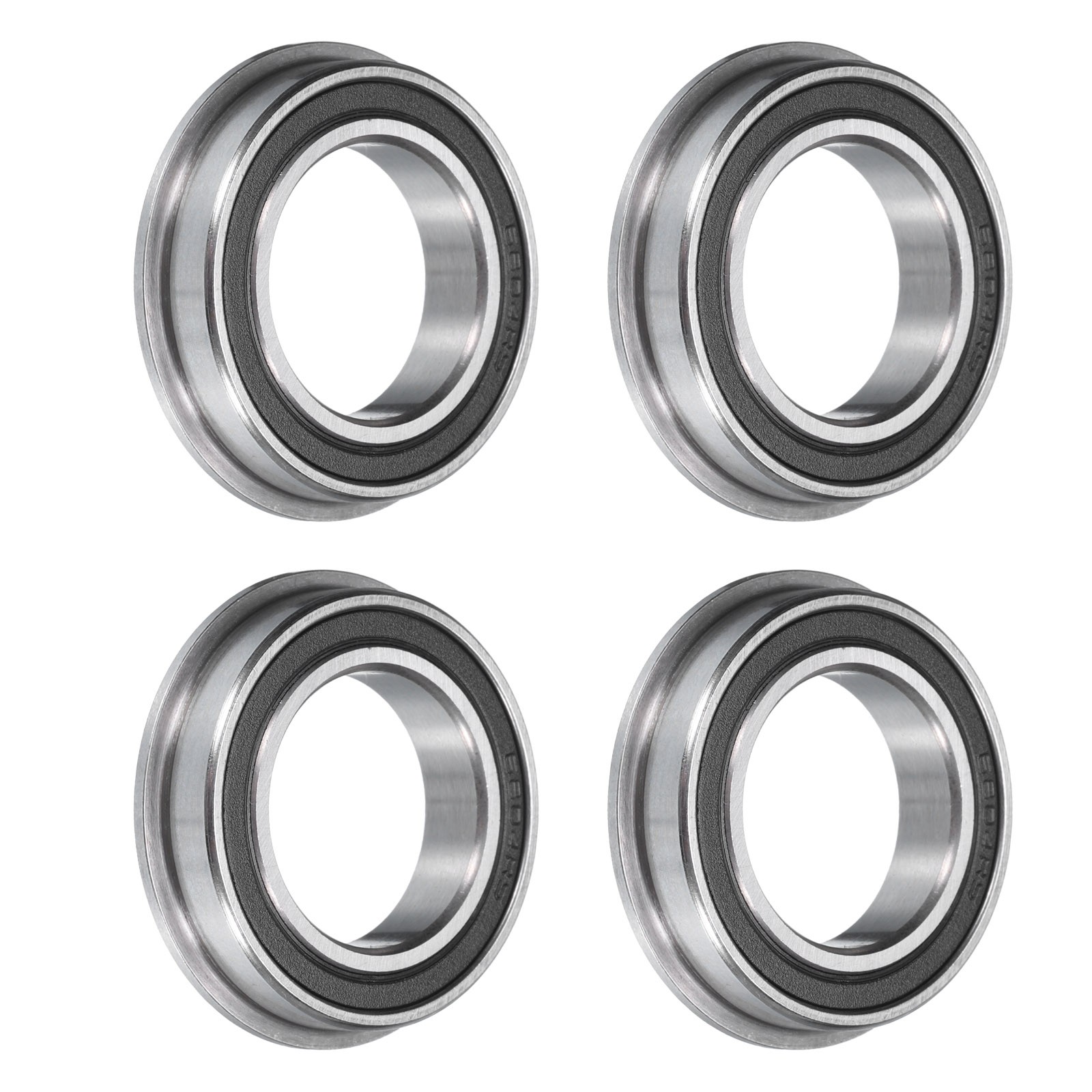 F6804-2RS Flanged Ball Bearing 20x32x7mm Double Seals Chrome Steel Bearings 4pcs