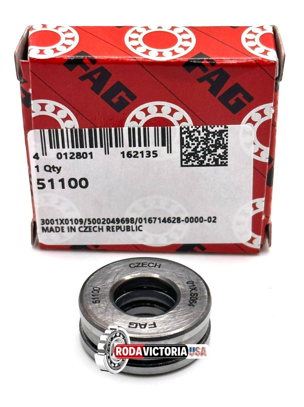 FAG (Schaeffler) 51100 Ball Thrust Bearing 10x24x9mm