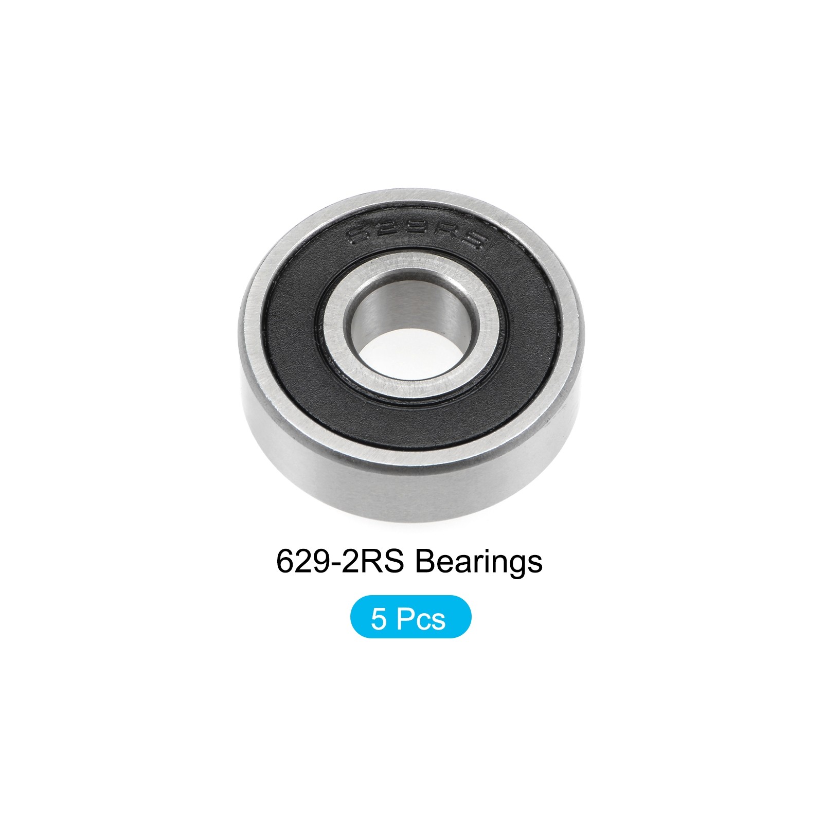 Deep Groove Ball Bearing 629-2RS 9mmx26mmx8mm 5Pcs Chromium Steel Double Sealed
