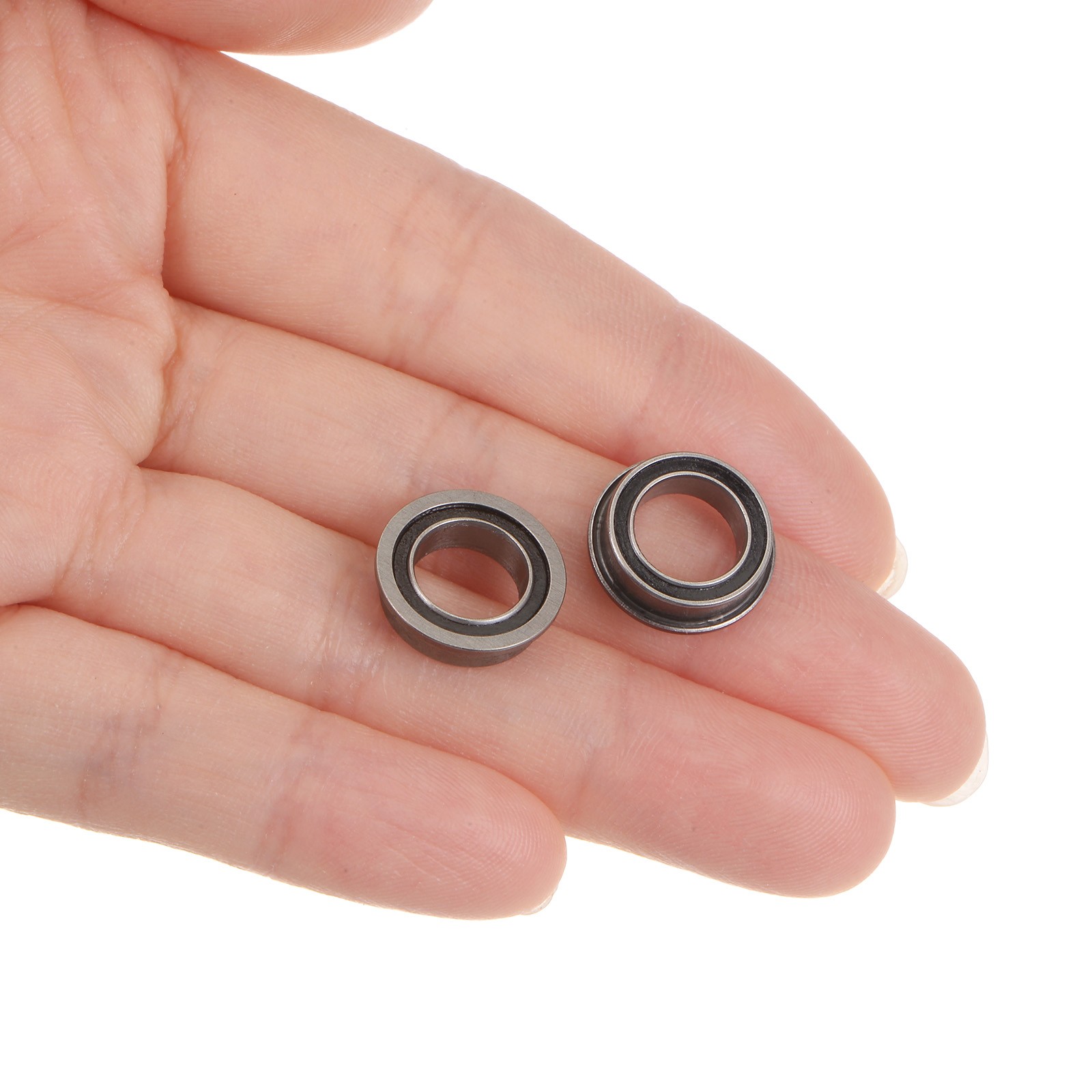 10Pcs Flanged Ball Bearing 8mm ID x 12mm OD x 3.5mm Thickness Wheelbarrows
