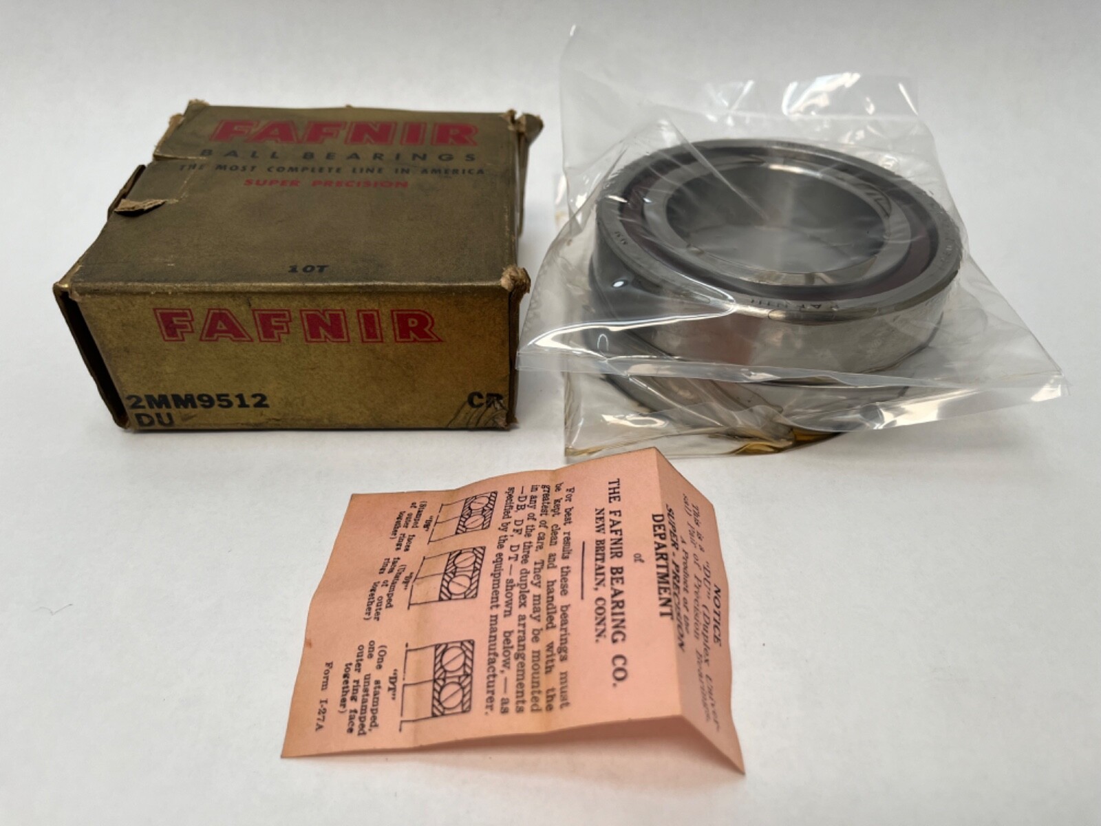 Fafnir 2MM9512WI-DUL Bearing 60x100x21 mm 2MM-9512-WI-CR-DUL USA 2 Pcs