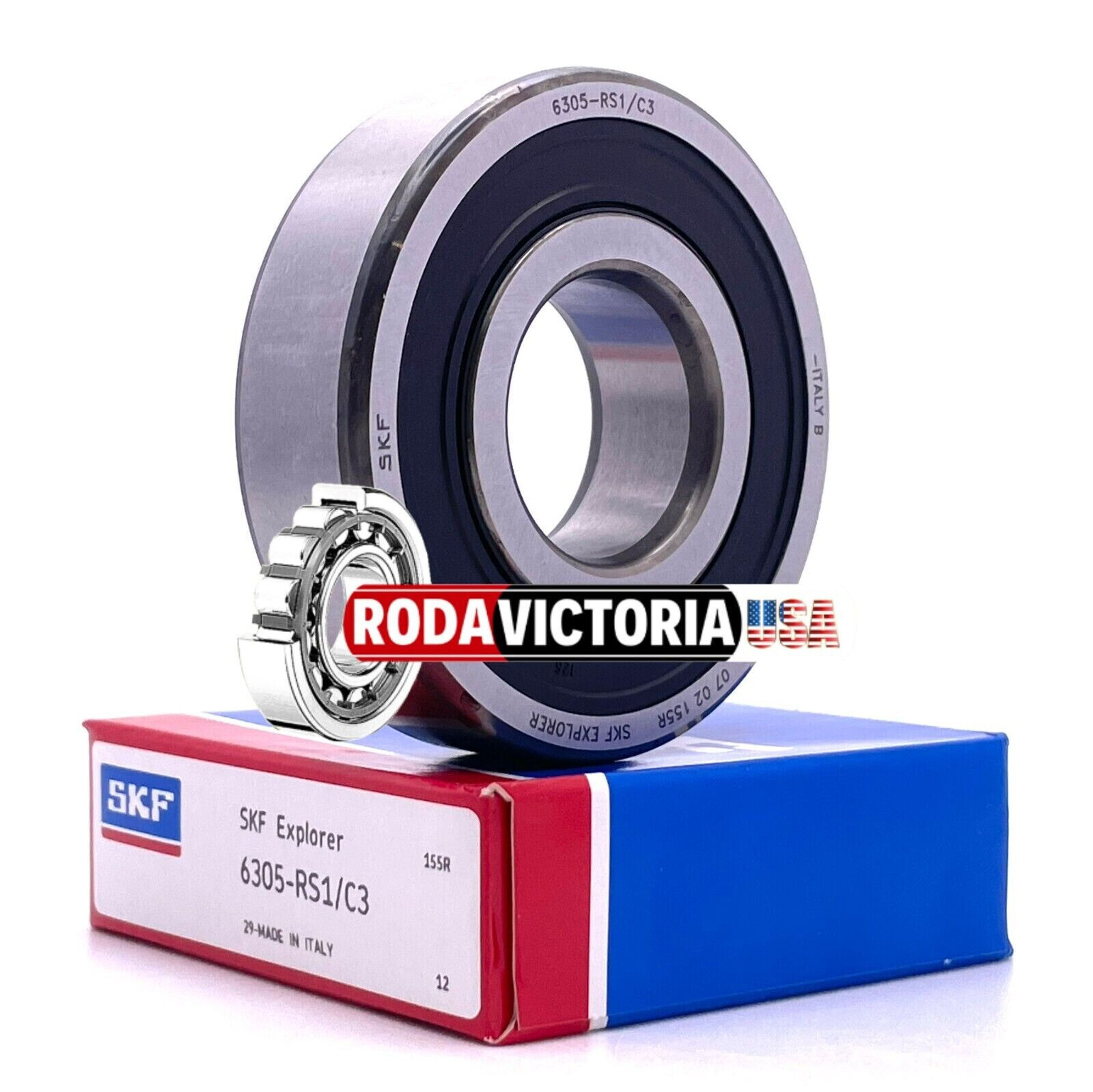 SKF 6305-RS1C3 Deep Groove Ball Bearing 25x62x17 ONE SIDE OPEN