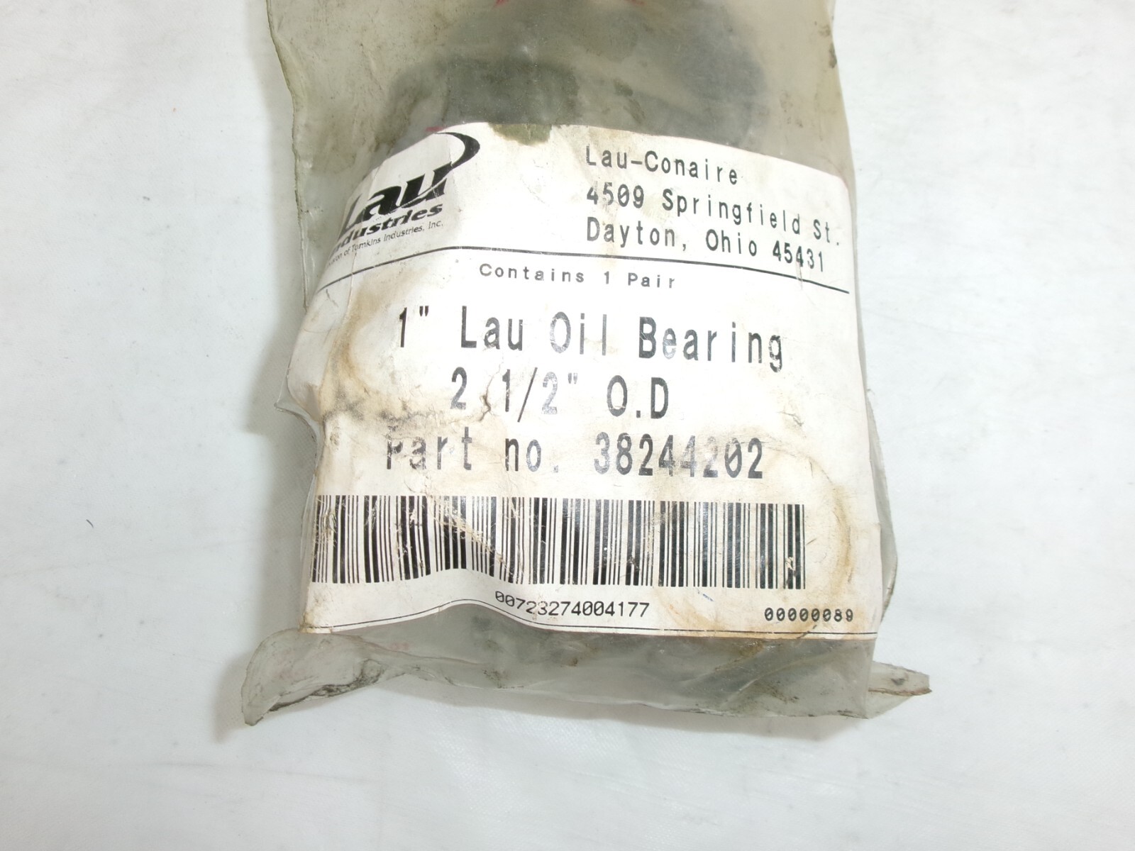38-2442-02-LAUI LAU INDUSTRIES BEARING OIL TYPE 1 PAIR
