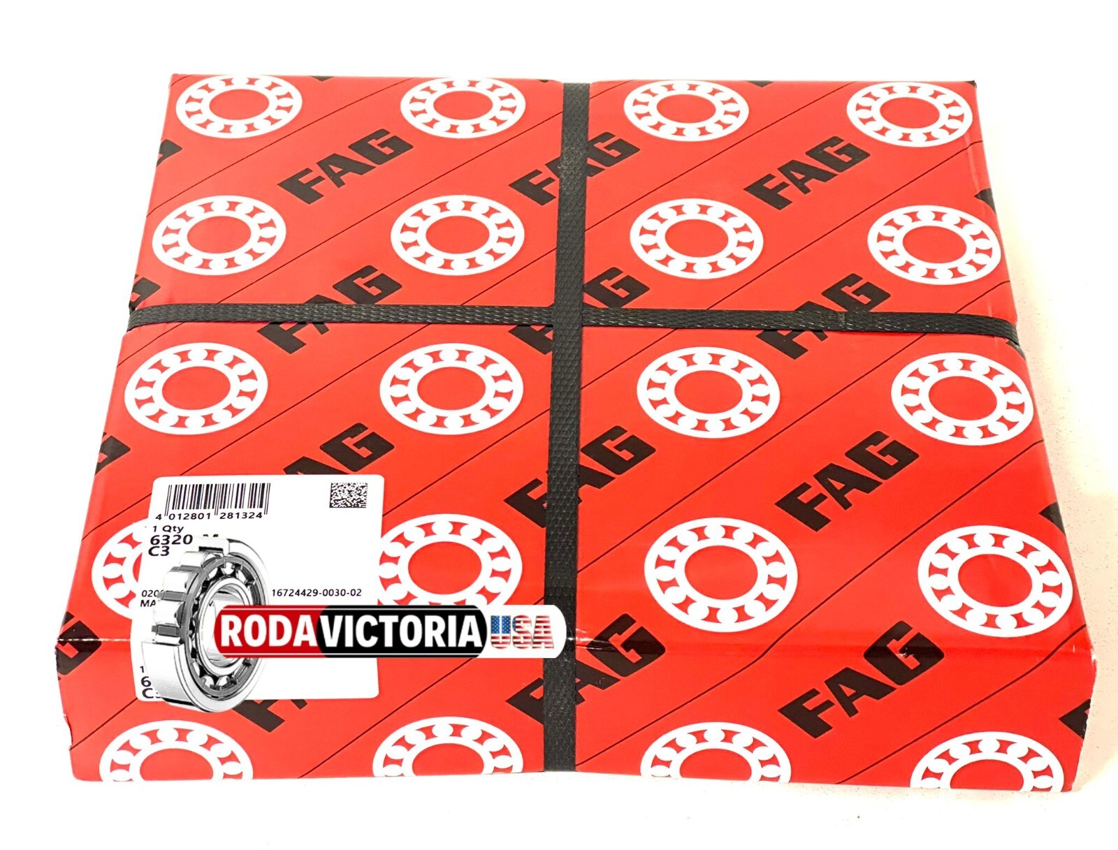 FAG 6320 M DEEP GROOVE BALL BEARING, OPEN TYPE, NO SEALS 100x215x47mm