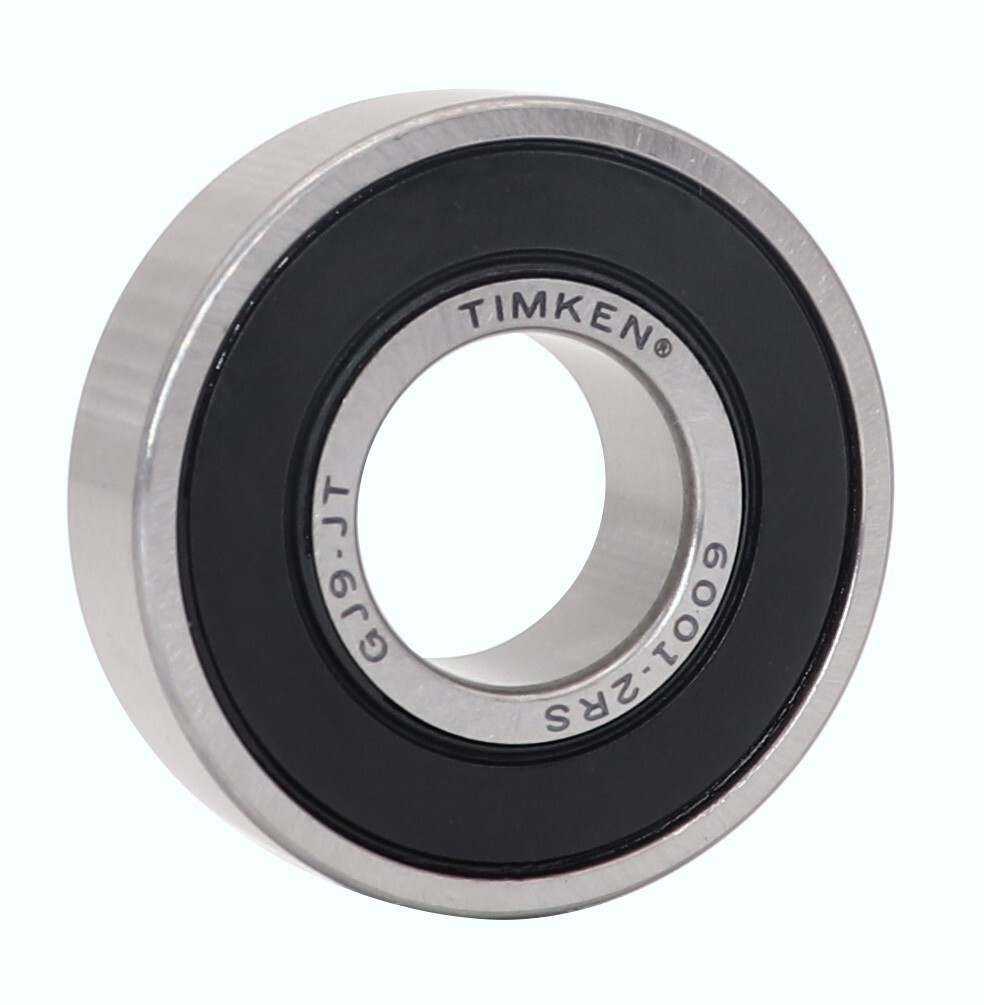 2PACK USA TIMKEN 6001-2RS 12X28X8MM Double Rubber Seal Ball Bearings 6001RS