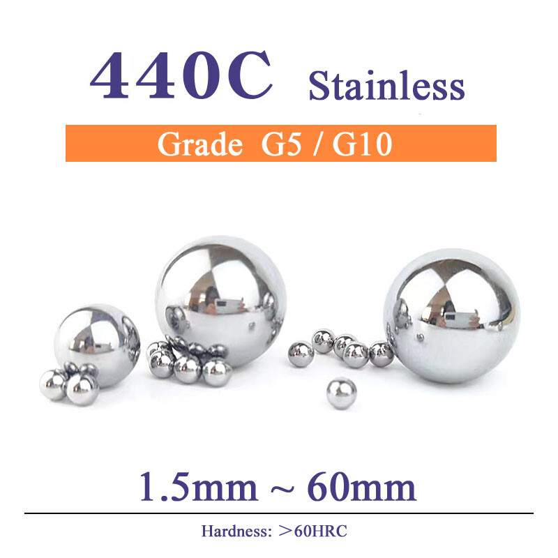 440C Stainless Steel Balls Grade G10/G5 Solid Bearing Steel Ball Bead 1.5mm~60mm