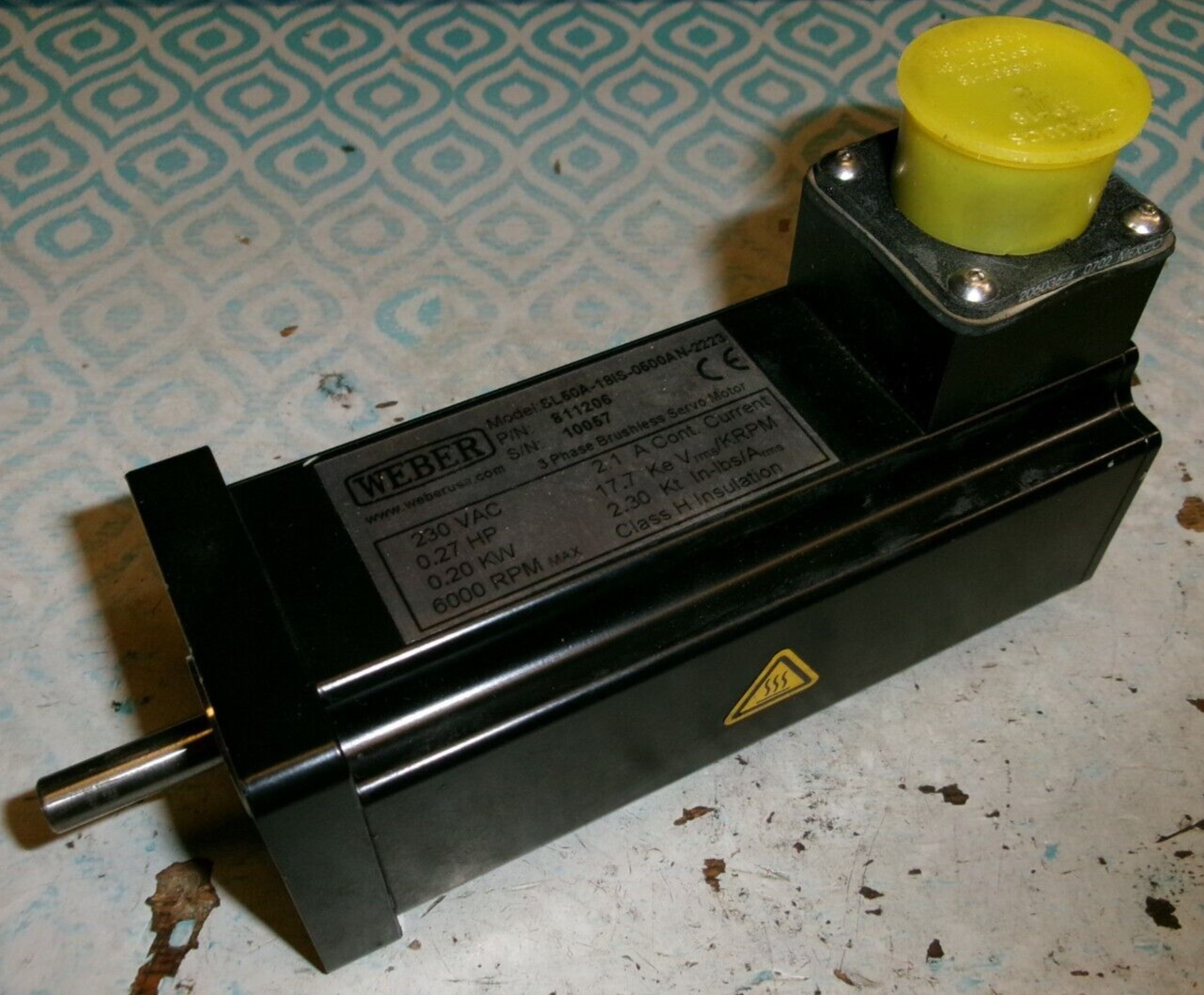 WEBER SL50A-18IS-0500AN-2223 811206 3 PHASE BRUSHLESS SERVO MOTOR 0.27HP (161-5)