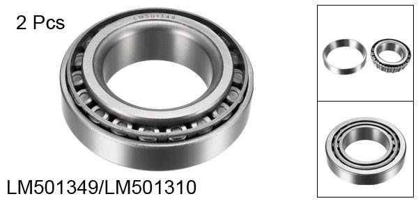 2pcs LM501349/LM501310 Tapered Roller Bearing Cone and Cup 1.63″ Bore 2.89″ OD