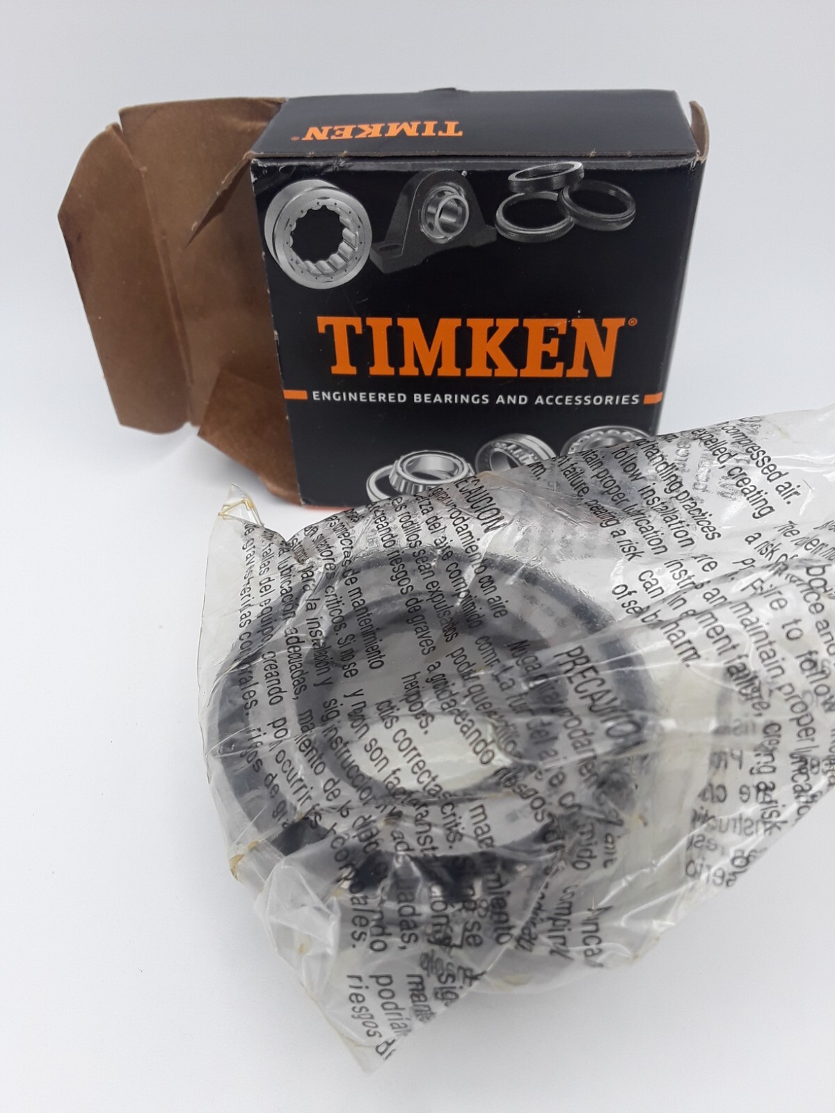 Timken 15100 Tapered Roller Bearing Single Cone Straight Bore Steel 1.000″ ID X