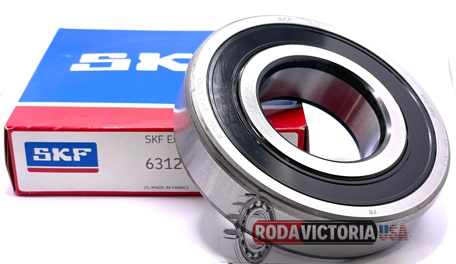 SKF 6312 2RS1 Deep Groove Ball Bearing, Rubber Sealed 60x130x31 mm