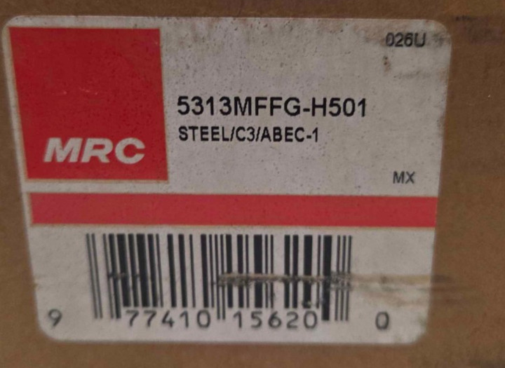 NOS MRC SKF 5313MFFG Steel Roller Bearing, C3, ABEC-1, 65mm ID x 140mm x 58.74