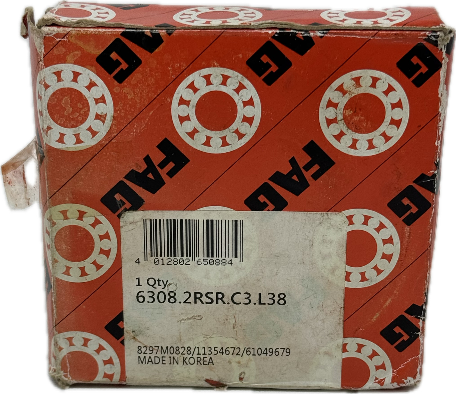 FAG 6308 2RSR C3 L38 RADIAL SEALED DEEP GROOVE BALL BEARING 40 X 90 X 23MM NEW