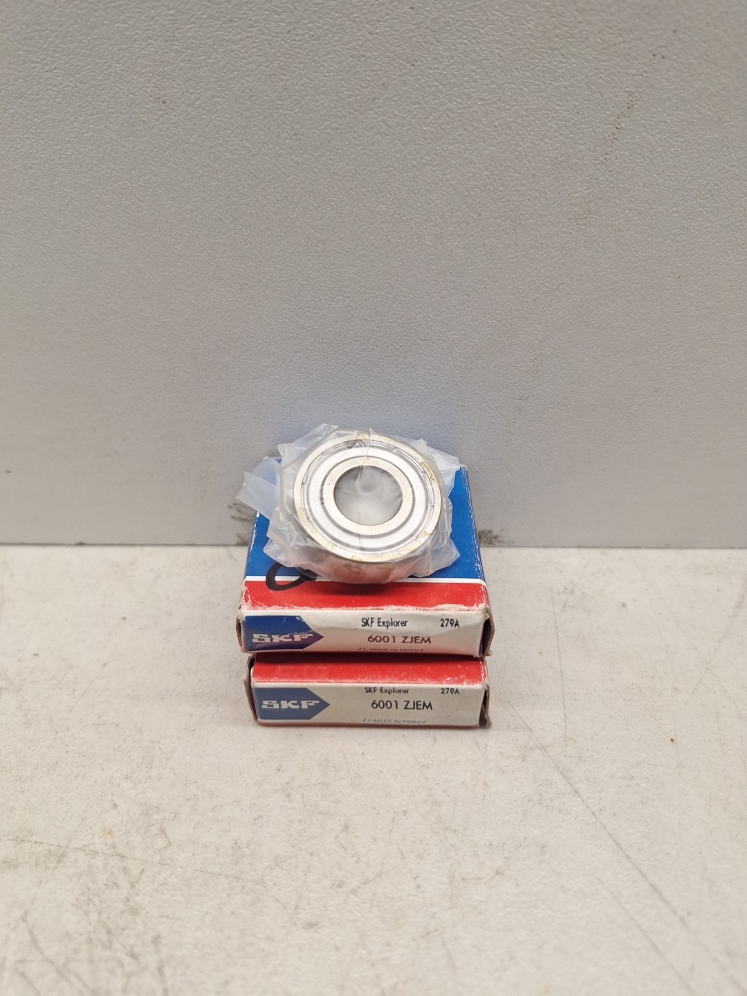 TWO (2) SKF 6001 ZJEM Single Shielded Ball Bearing
