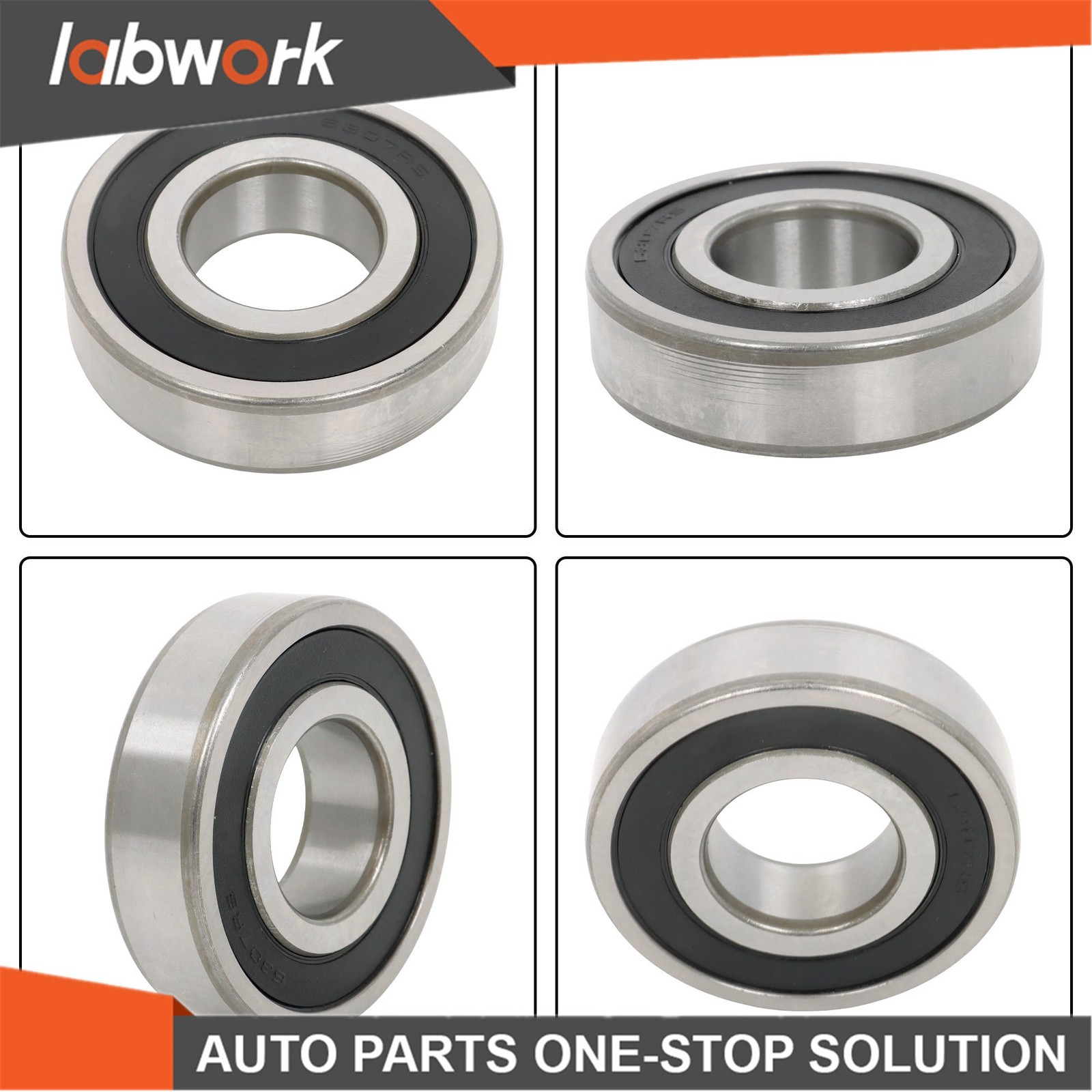 Labwork 6307-2RS Bearings 2 Pack 35x80x21mm Premium Rubber Seal Low Noise