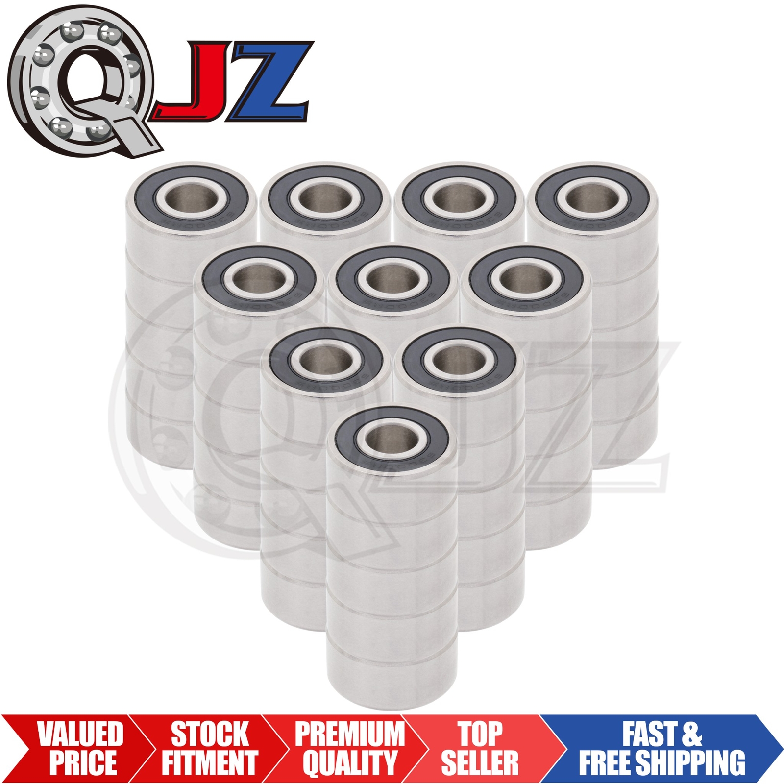 [50-Packs] New 63000-2RS Deep Groove Ball Bearing [10mm Bore x 26mm OD x 12mm W]