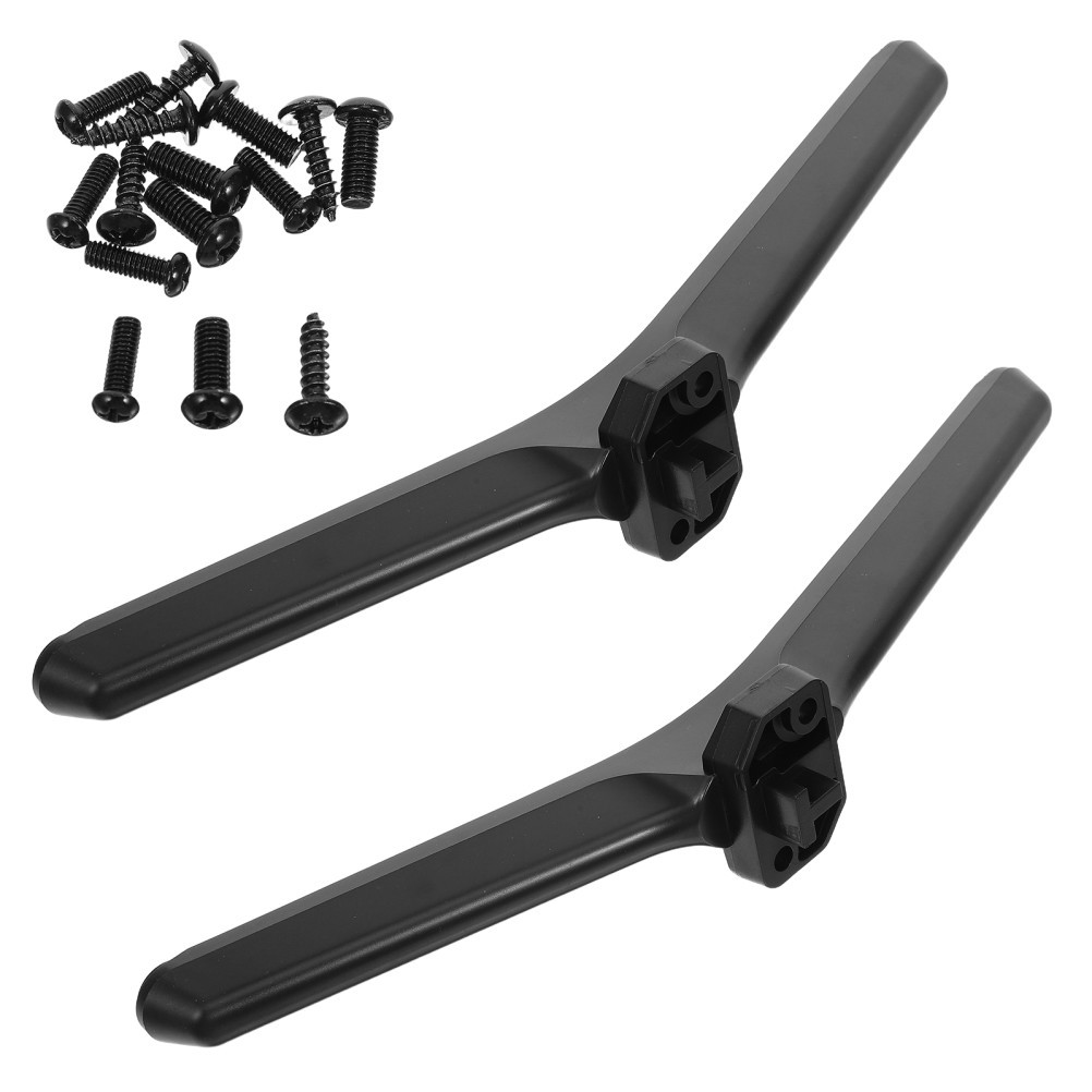 1 Pair Reusable TV Stand Replacement Base Legs for Flat Screen TV Black