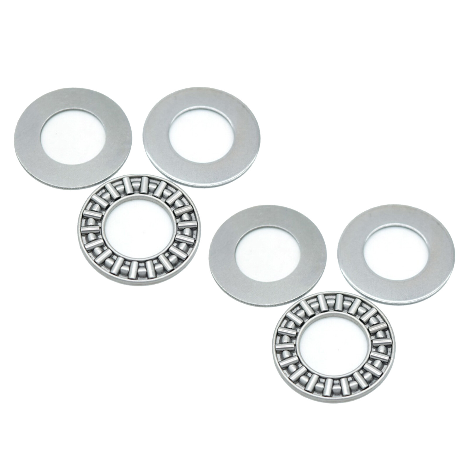 2 Sets AXK2035 Thrust Needle Roller Bearings with Washers, 20Mm Bore, 35Mm OD, 2