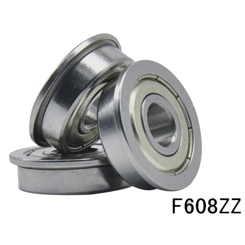10Pcs Metric Flanged Bearing F608ZZ Replacement 8*22*7 mm Flange Ball Bearing/