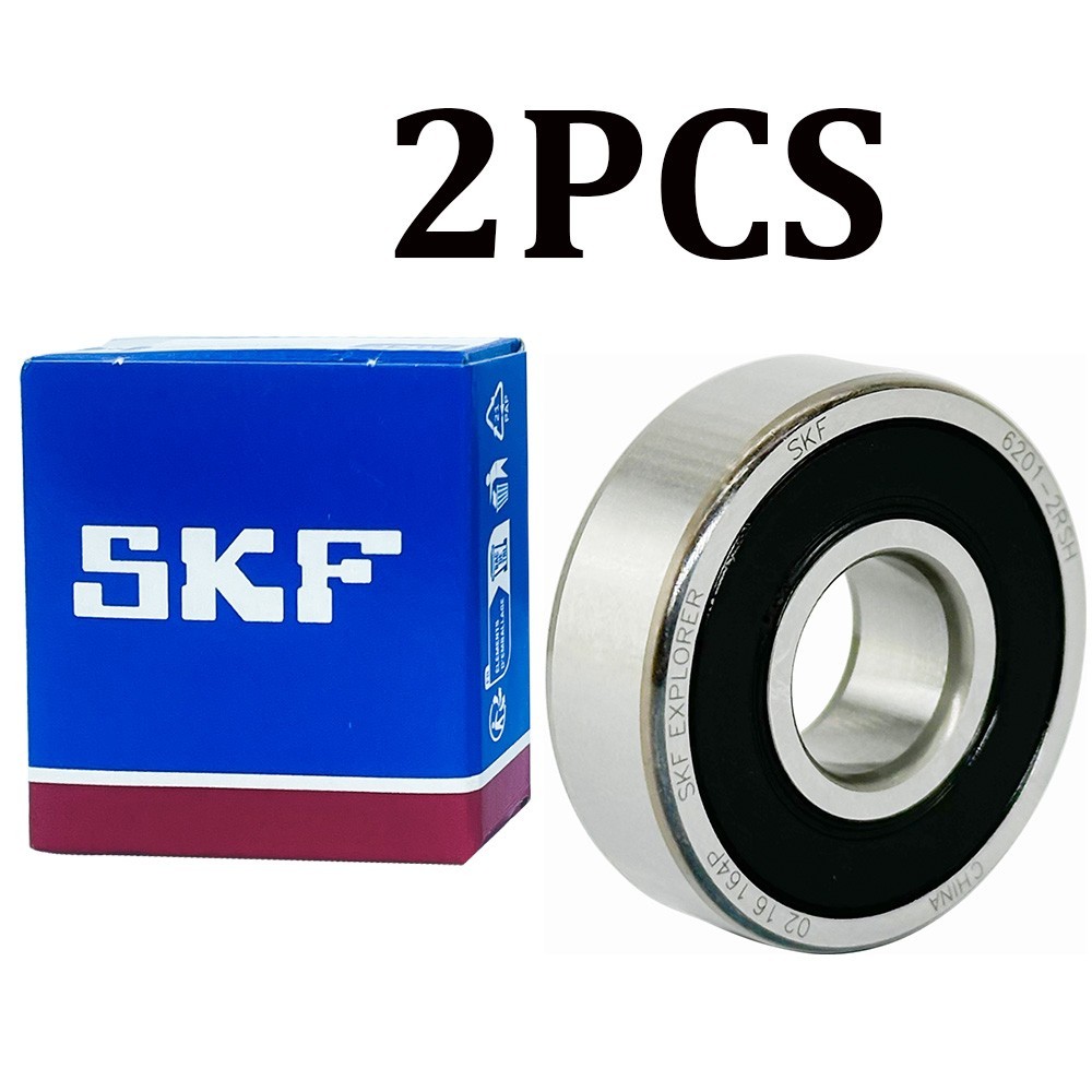 2Pcs SKF 6201-2RSH Double Rubber Sealed Ball Bearing 12x32x10mm