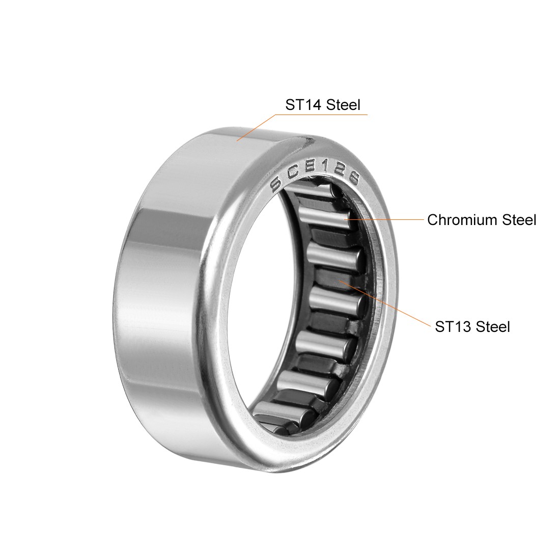 SCE126 Needle Roller Bearings Drawn Cup Open End 3/4″ Bore 1″ OD 3/8″ Width 5Set