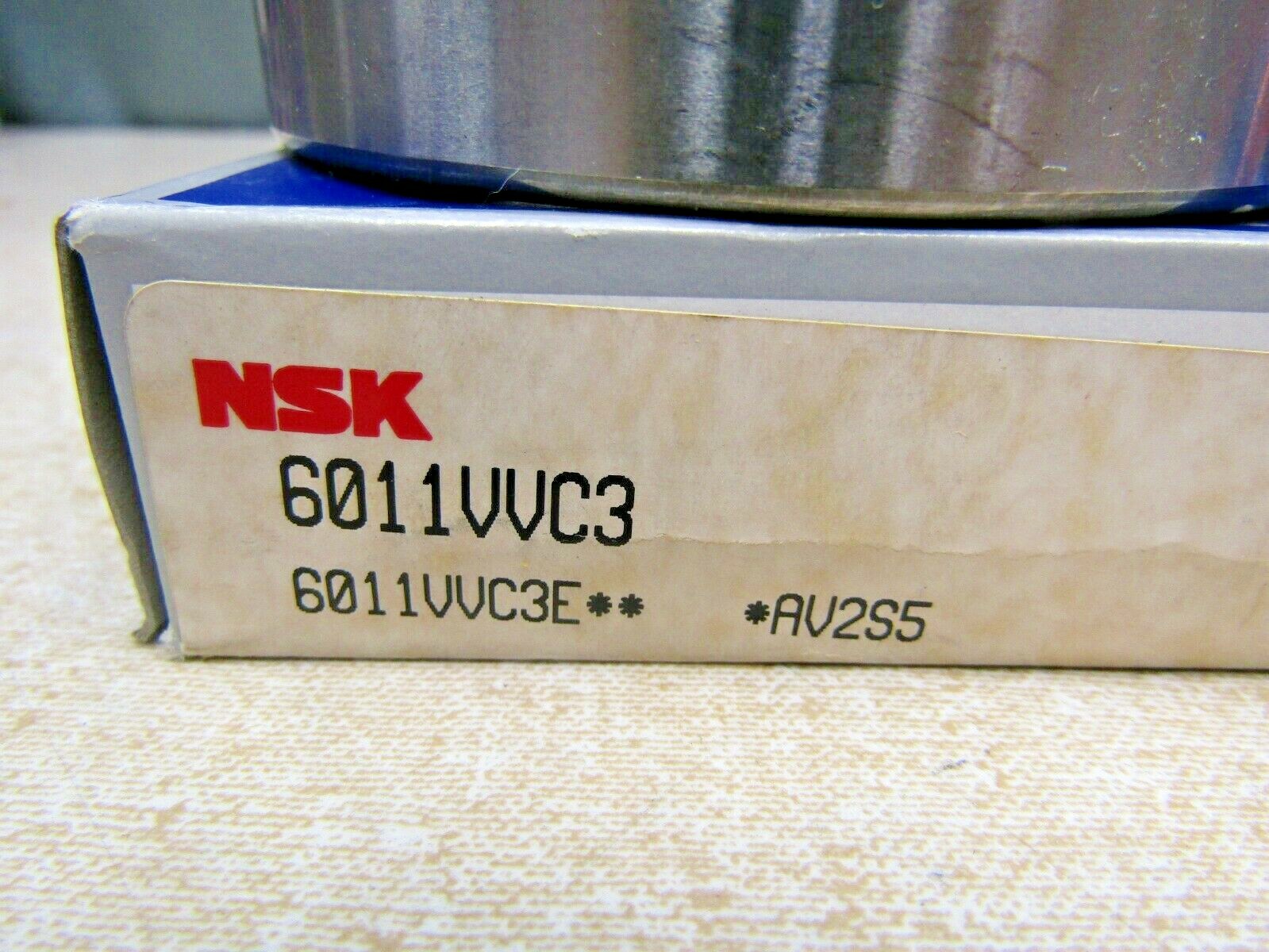 NSK Japan 6011VV C3, 6011-2RS 55mm X 90mm X 18mm Deep Groove Sealed Bearing