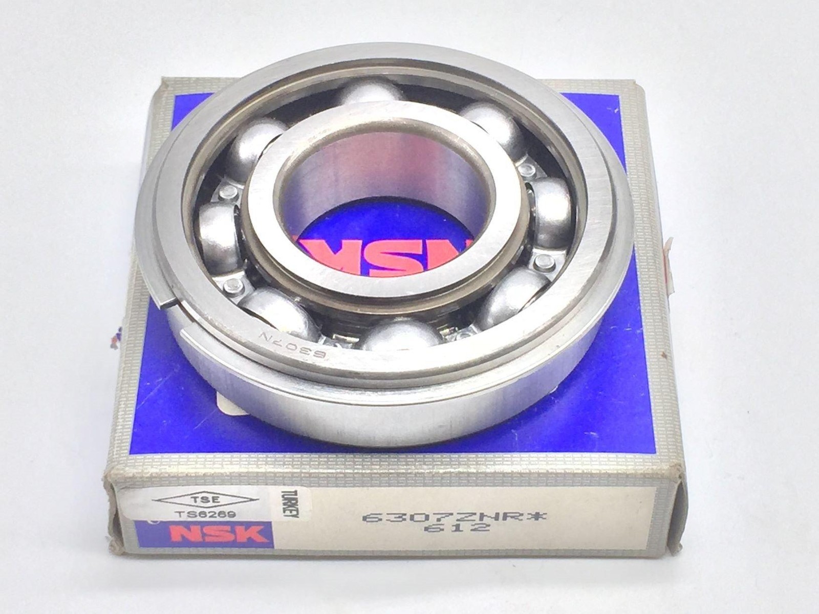 NSK 6307ZNR Deep Groove Ball Bearing, Bore 35mm