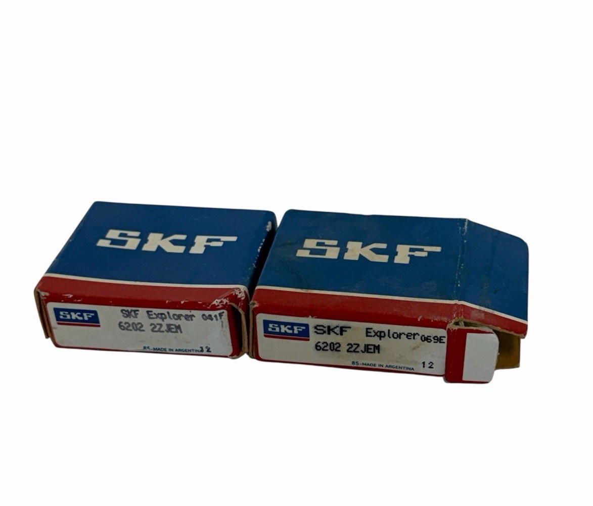 LOT OF 2 SKF 6202-2ZJEM BALL BEARINGS 62022ZJEM