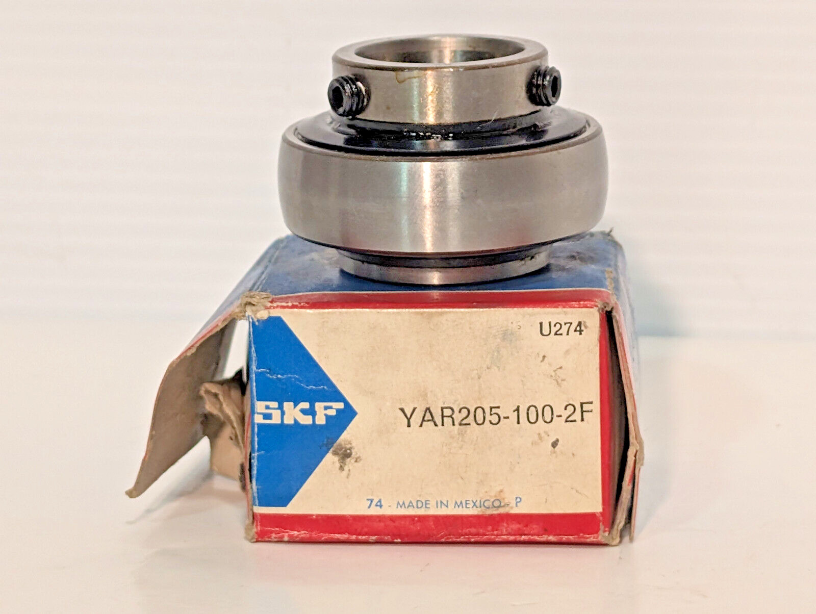 SKF YAR205-100-2F Insert Ball Bearing, Made in Mexico, New Old Stock in Box