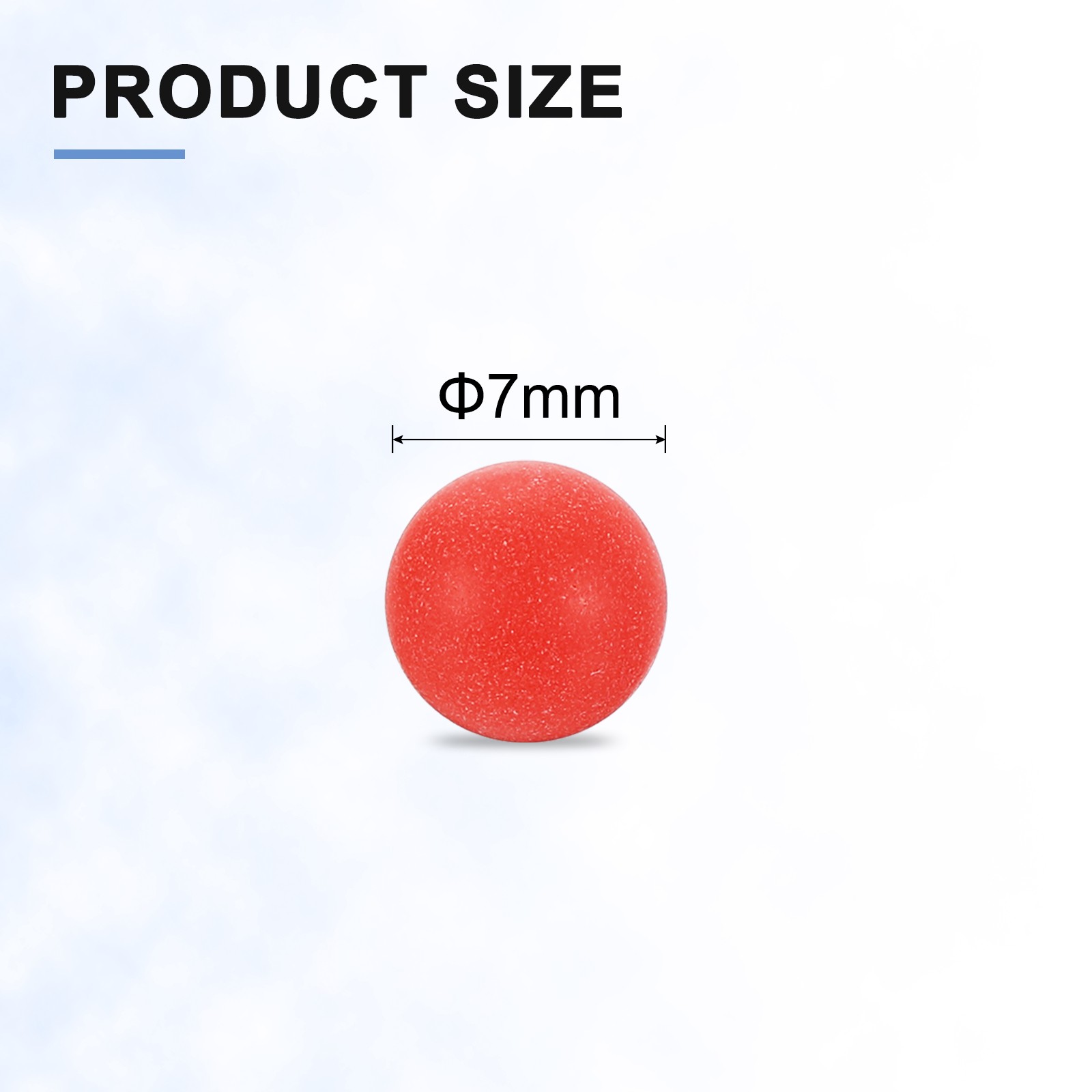 300pcs PP Plastic Bearing Balls 7mm Solid Plastic Balls G2 Precision, Red