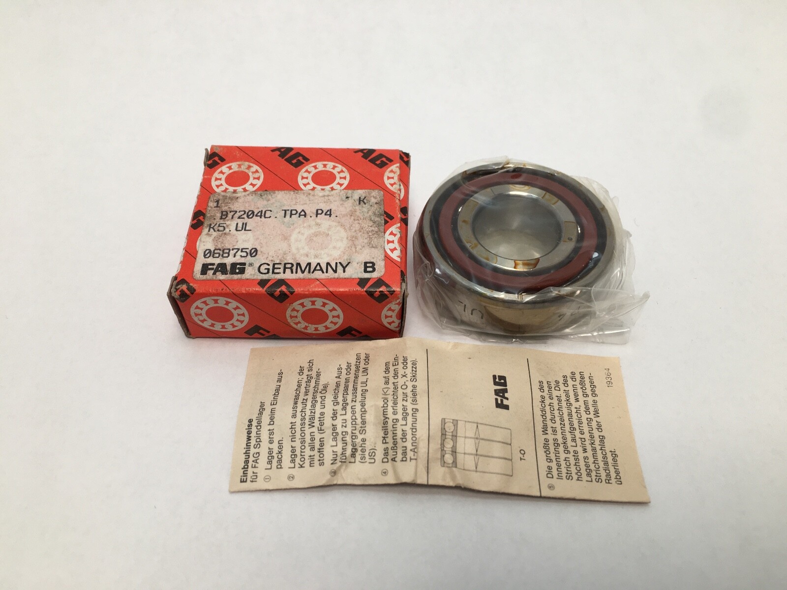 FAG B7204C.TPA.P4S.UL Bearing 20x47x14 mm 7204C B-7204-C-TPA-P4-K5-UL Germany