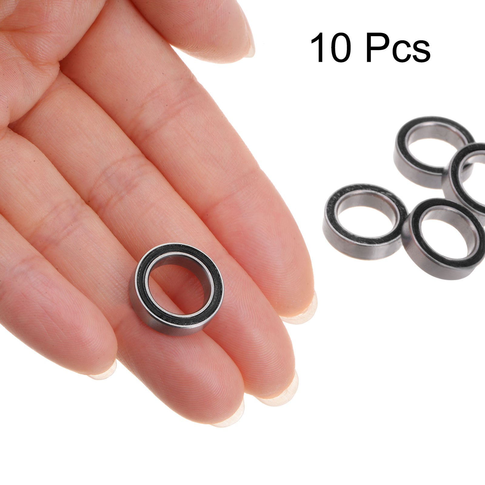 10pcs 6700-2RS Miniature Ball Bearings 10x15x4mm Black Rubber Sealed Bearings