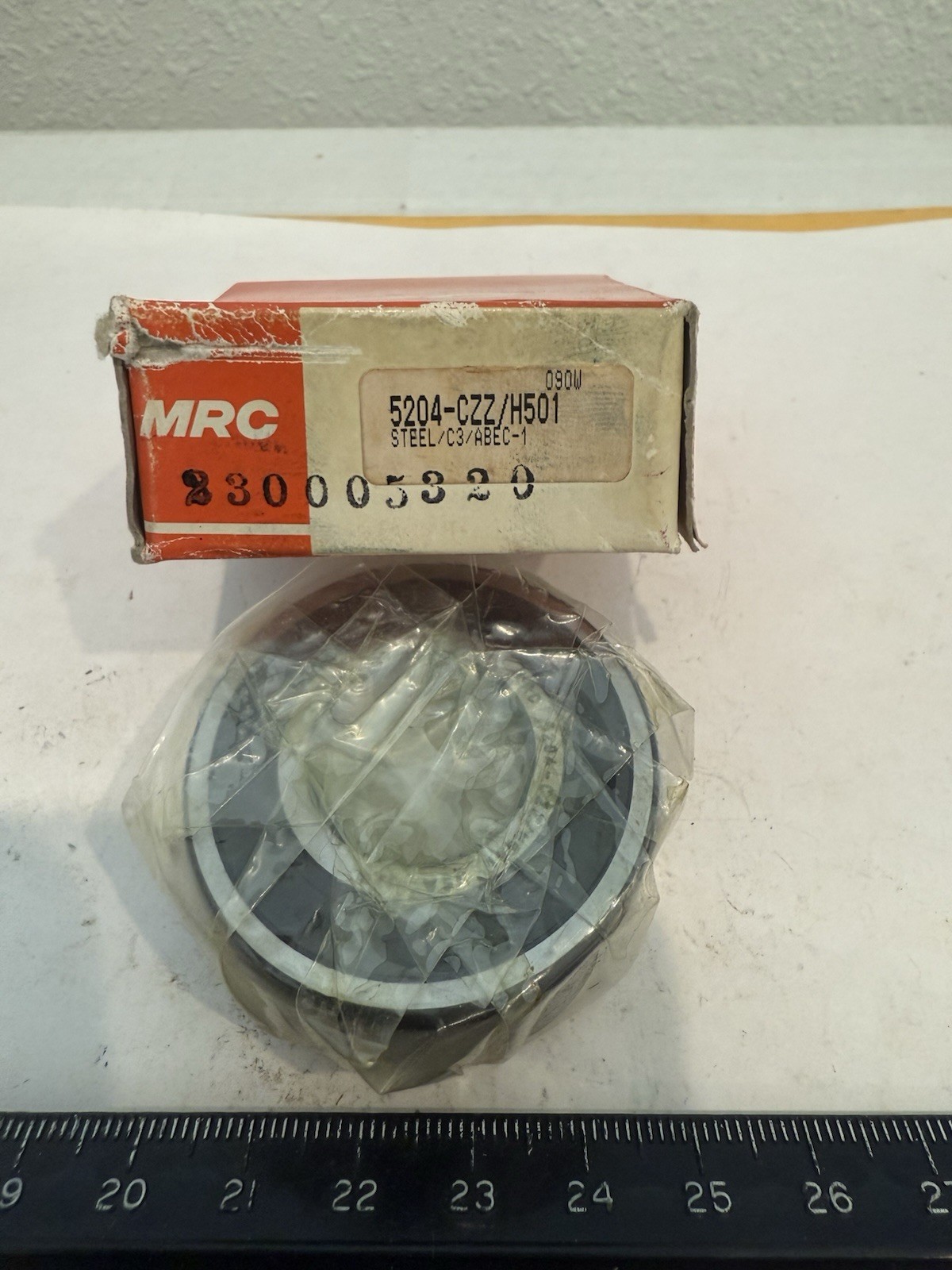 New MRC 5204CZZ/H501 Angular Contact Bearing, 20mm ID, 47mm OD, 0.8125″ Width