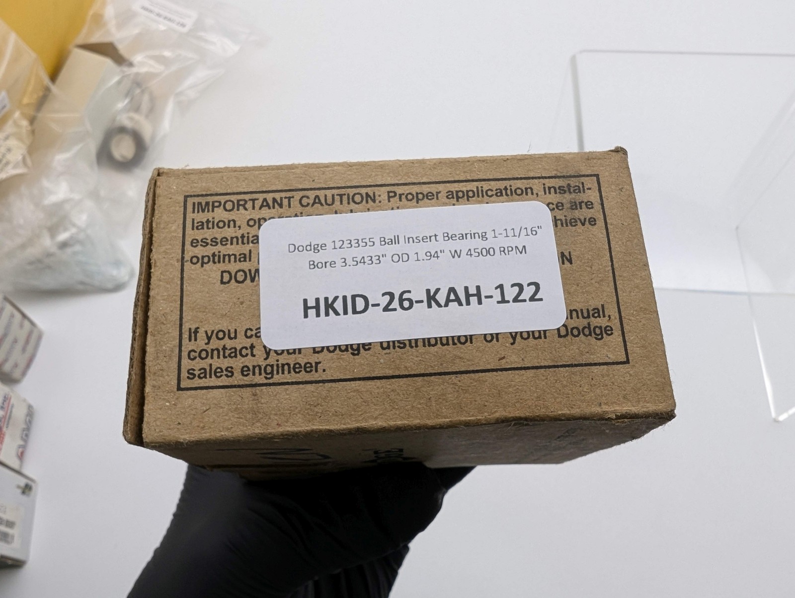 Dodge 123355 Ball Insert Bearing 1-11/16″ Bore 3.5433″ OD 1.94″ W 4500 RPM