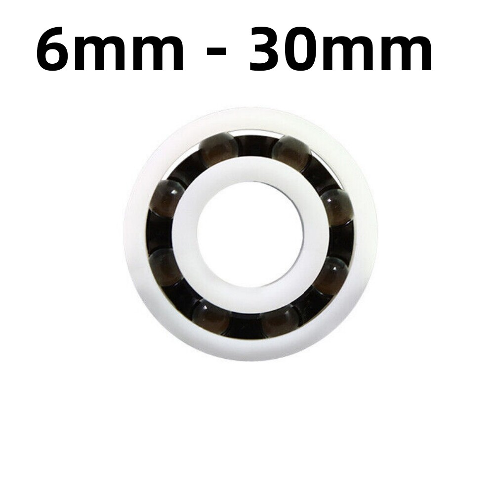 6mm – 30mm Glass Ball Bearing POM Plastic Deep Groove Bearings Waterproof ID