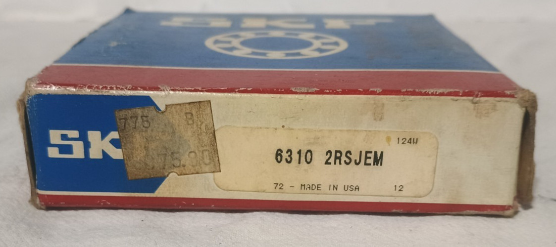 SKF 6310 2RSJEM Deep Groove Ball Bearing 50×110×27 mm Sealed Both Sides — New