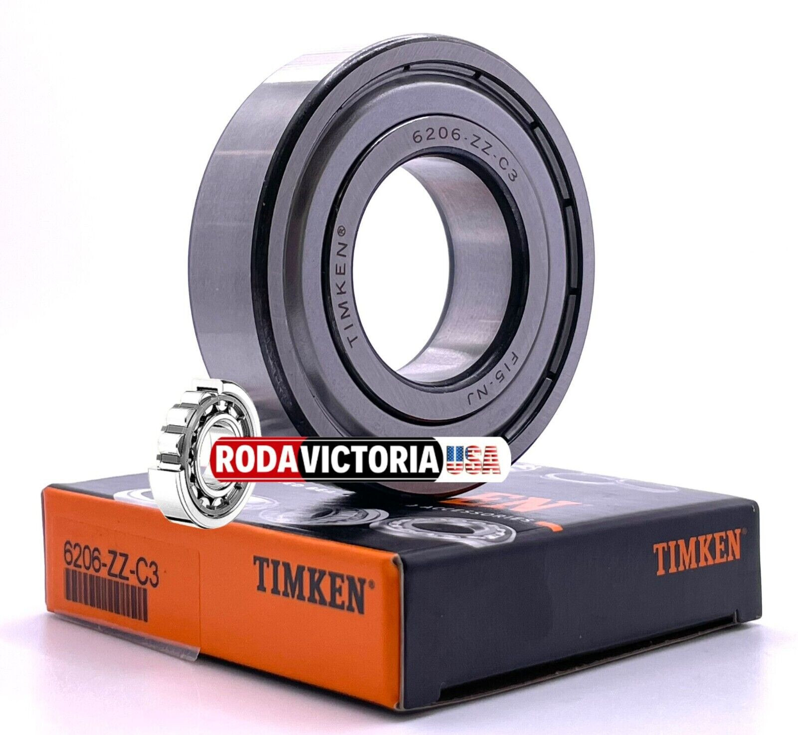 TIMKEN 6206 ZZ C3 Deep Groove Ball Bearing, Metal Shielded 30x62x16 mm