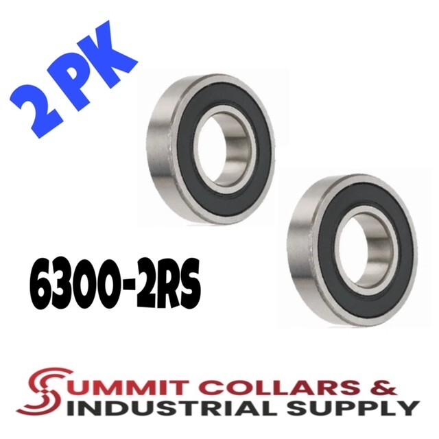 6300-2RS Ball Bearing Premium Rubber Sealed 10x35x11 mm (Qty 2)