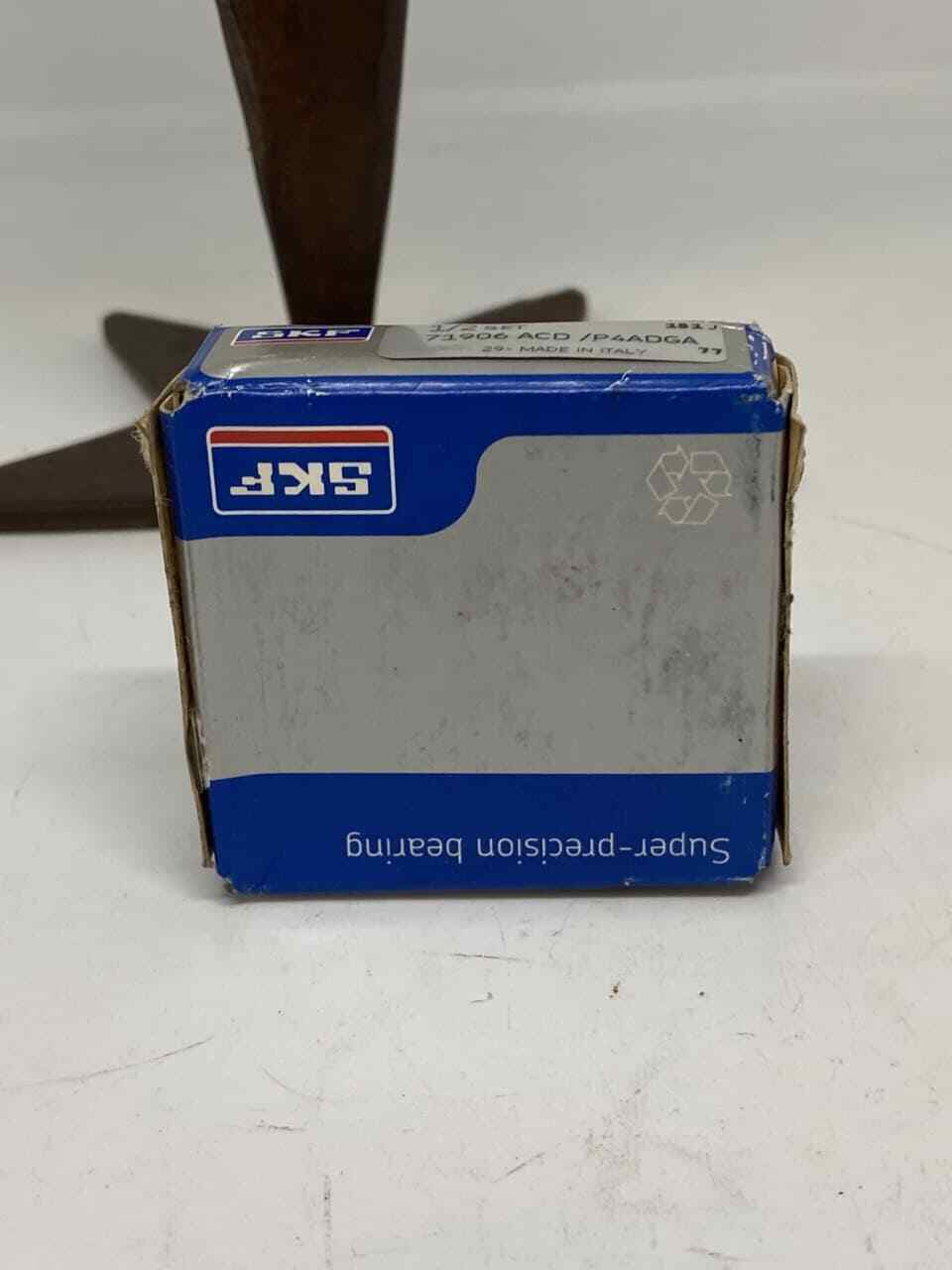 SKF 71906 ACD/P4ADGA 1/2-SET Super Precision Angular Contact Bearing 30X47X9 NEW