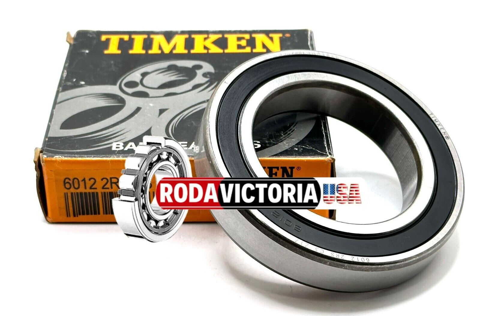 TIMKEN 6012 2RS C3 DEEP GROOVE BALL BEARING, RUBBER SEALED 60x95x18mm