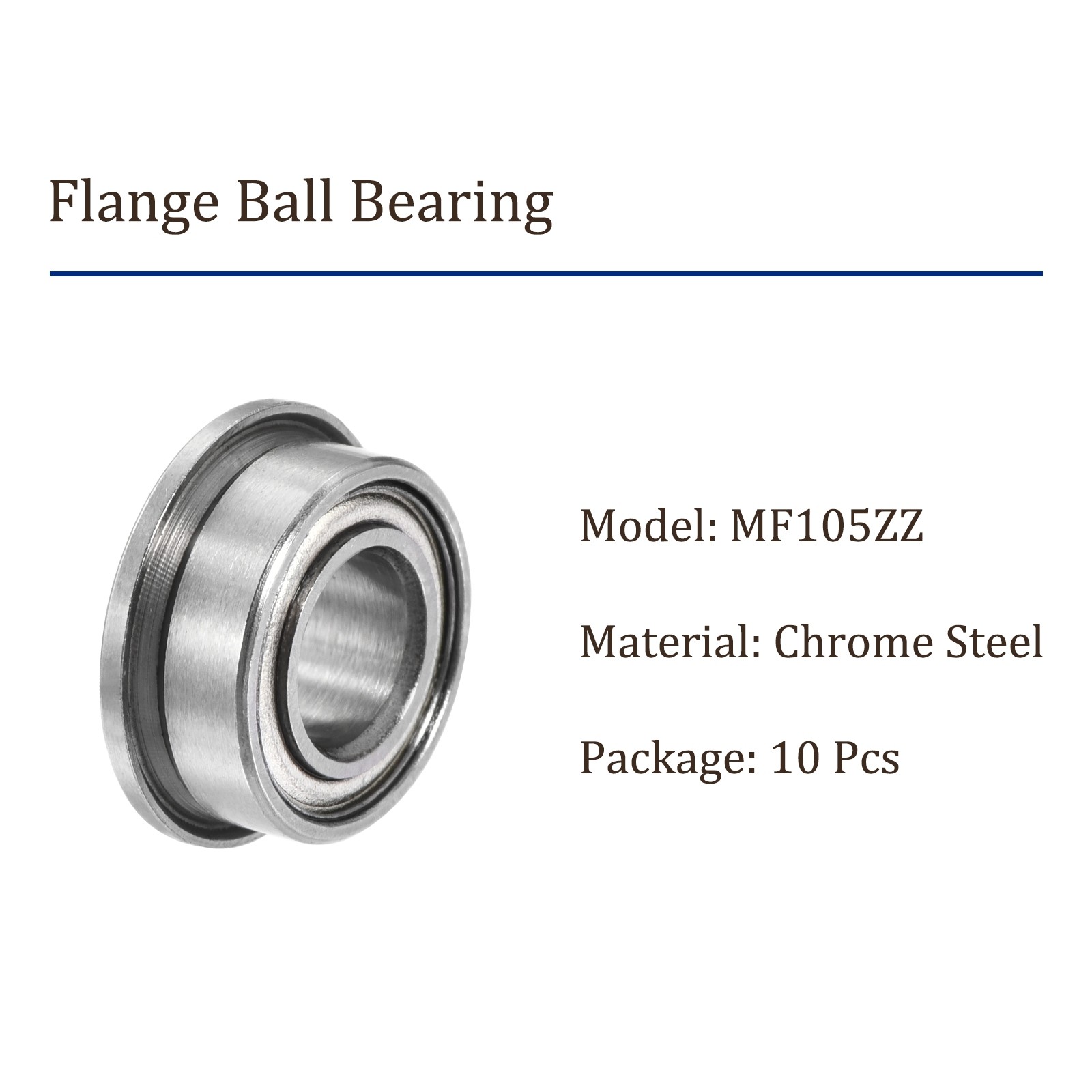 2Pcs F6700ZZ Flange Ball Bearing – [10x15x4mm] Replacement Precision Bearings