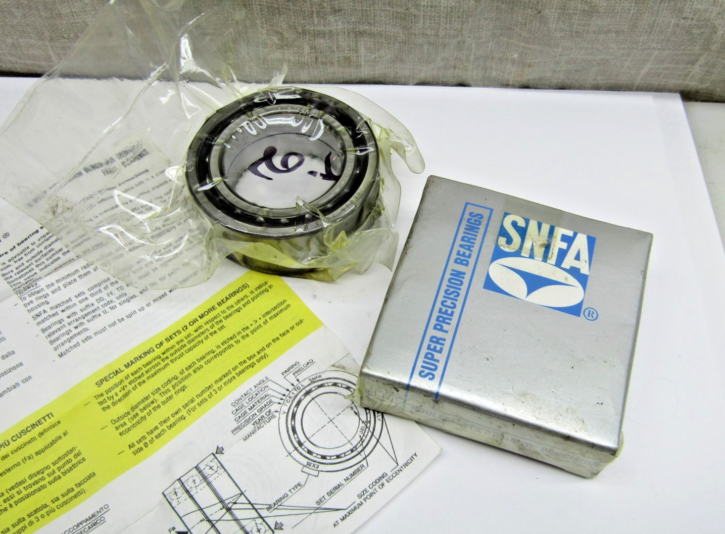 SNFA SEB35 7CE3 DUL 35mm X 55mm X 10mm Super Precision 2 Bearing Set
