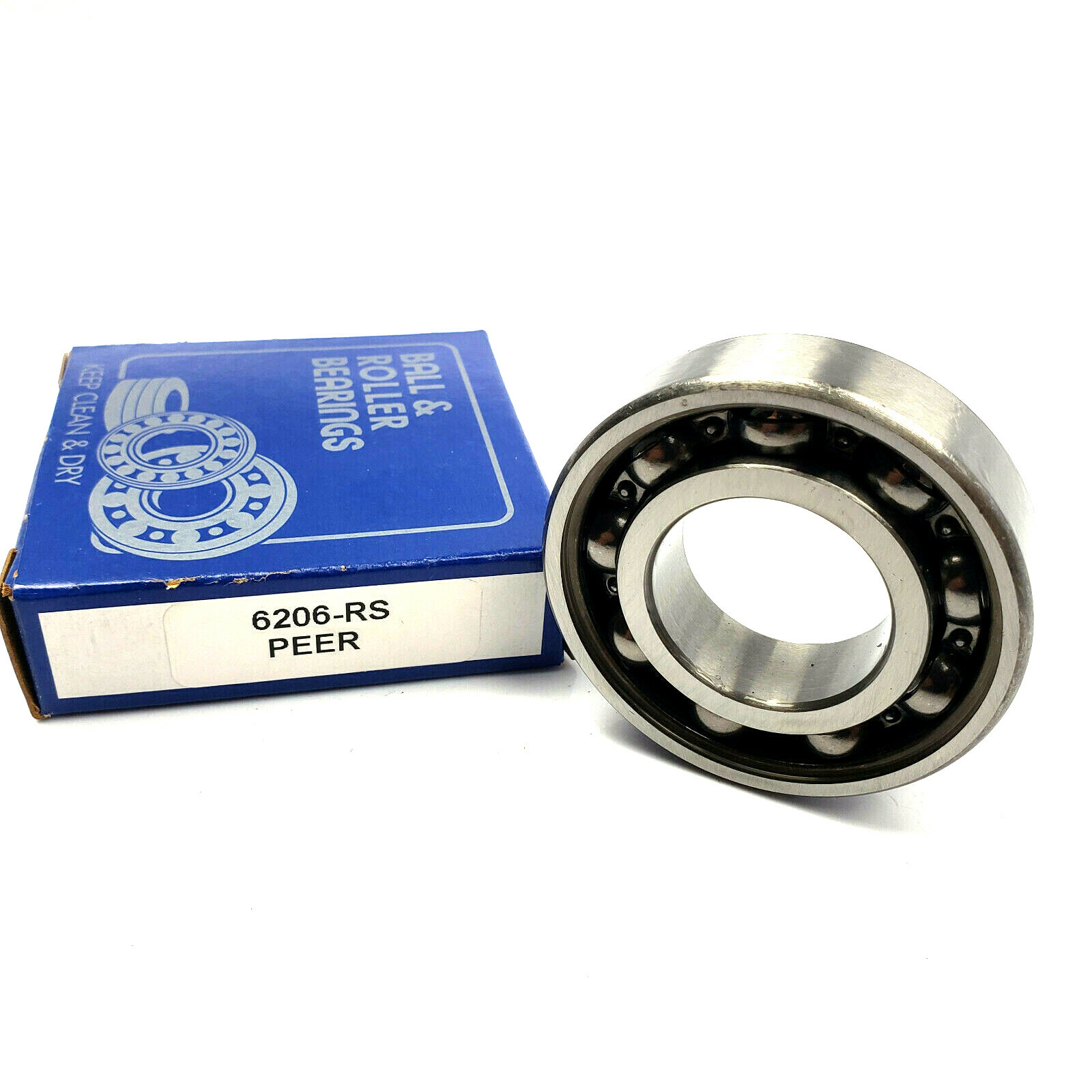 NEW PEER 6206-RS Single Seal Deep Groove Radial Ball Bearing