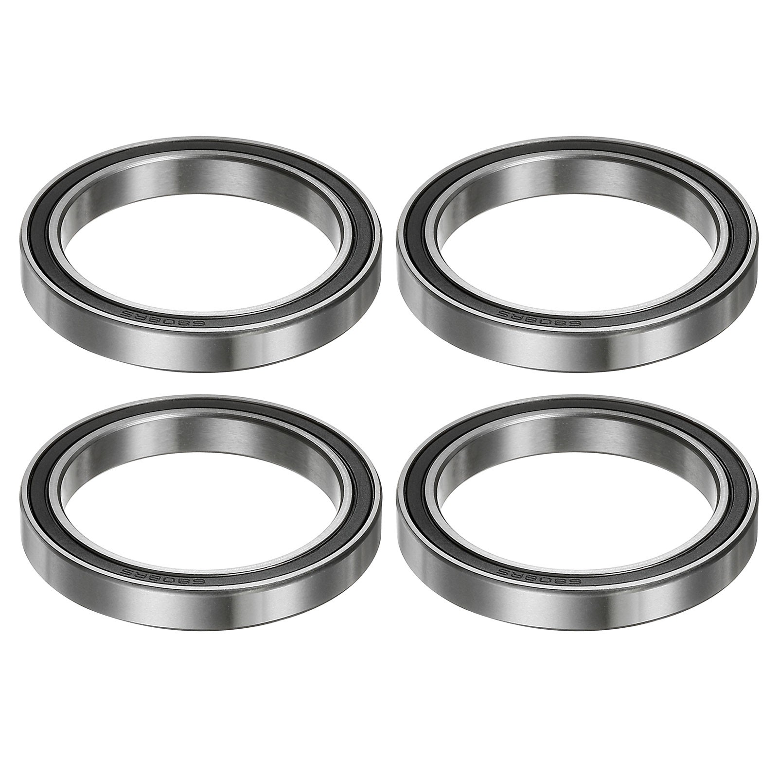 4pcs 6808-2RS Deep Groove Ball Bearings Chrome Steel ABEC5 Double Sealed Bearing