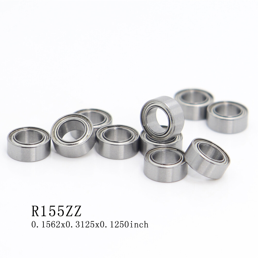 10Pcs R155zz (5/32″ x 5/16″ x 1/8″) Metal Shielded Ball Bearing Bearings R155