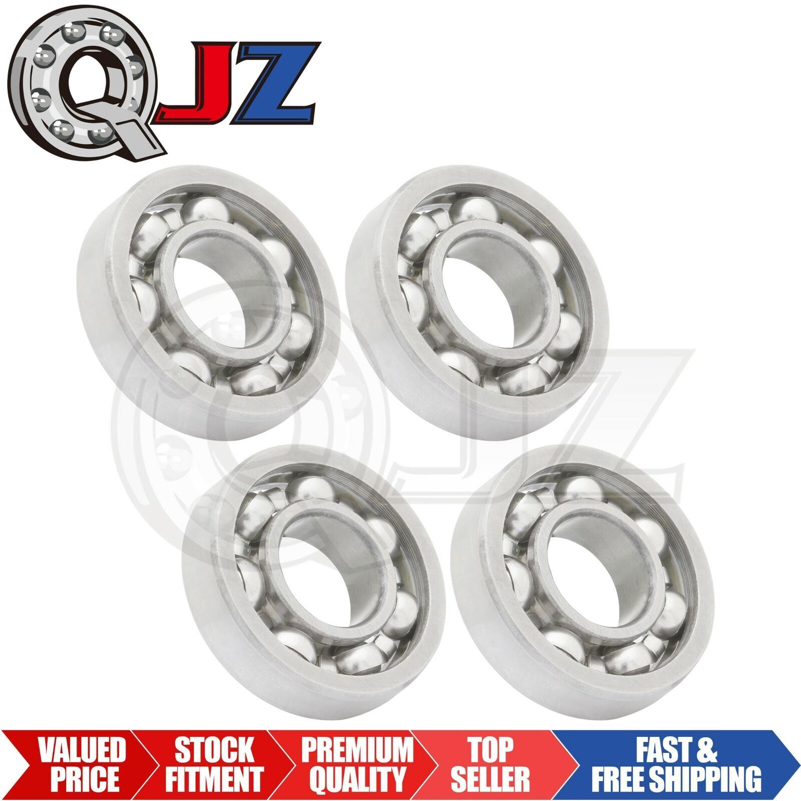 [Qty.4] New R6-OPEN Deep Groove Ball Bearing [0.375″ ID x 0.875″ OD x 0.218″ W]
