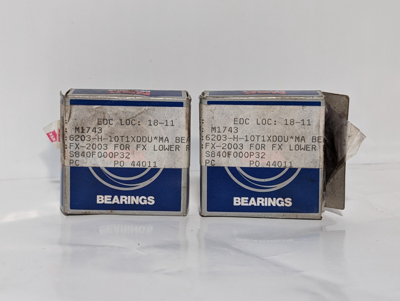 Lot of 2 NSK 6203-H-10TXDDU*MA Deep Groove Ball Bearing, 17mm x 40mm x 12mm