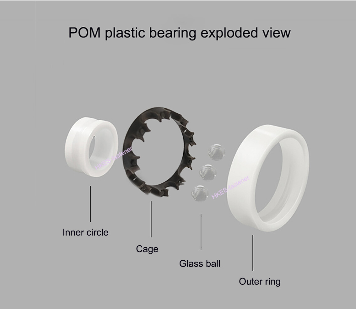 POM Plastic Bearing 603-699 Micro Deep Groove Ball Bearing Corrosion Resistant